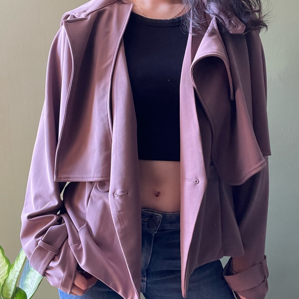 Dust pink trench coat size S-M
